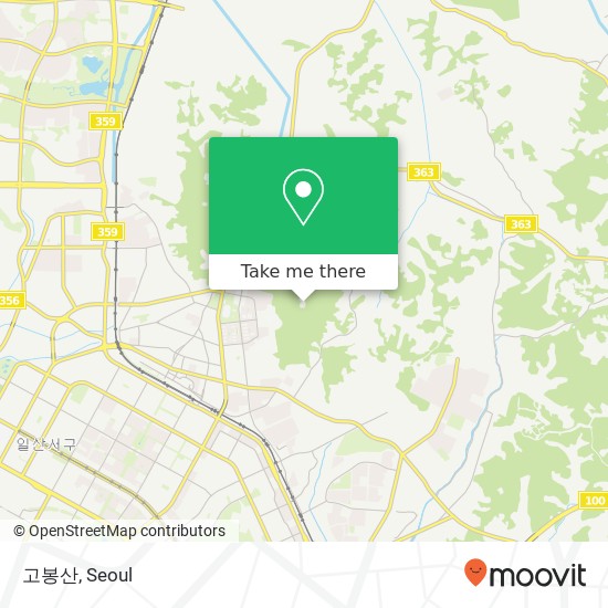 고봉산 map