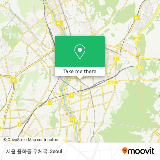 서울 중화동 우체국 map