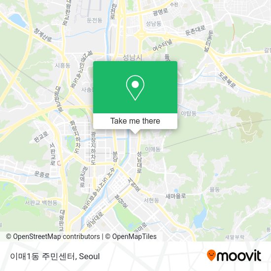 이매1동 주민센터 map