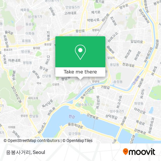 응봉사거리 map