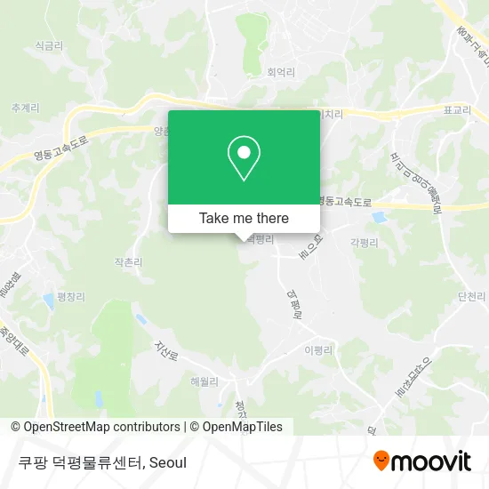 쿠팡 덕평물류센터 map