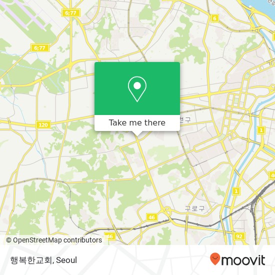 행복한교회 map