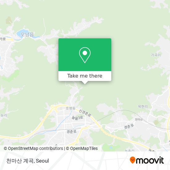 천마산 계곡 map