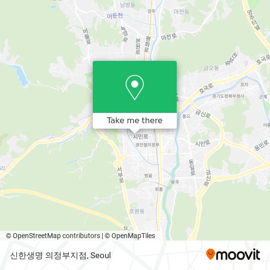 신한생명 의정부지점 map