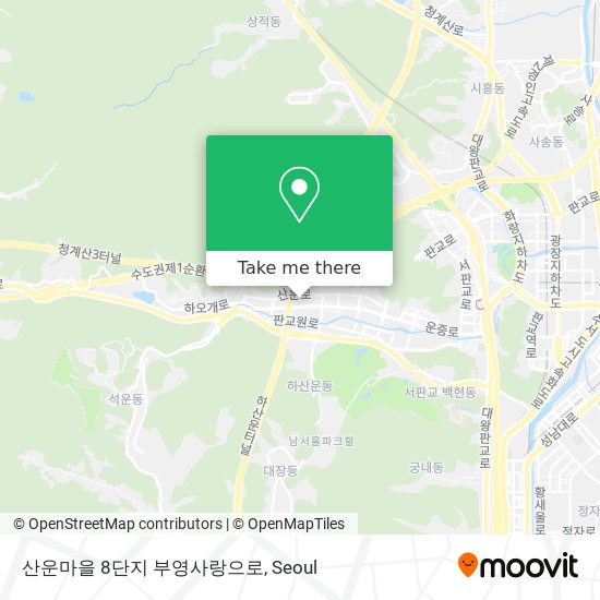 산운마을 8단지 부영사랑으로 map