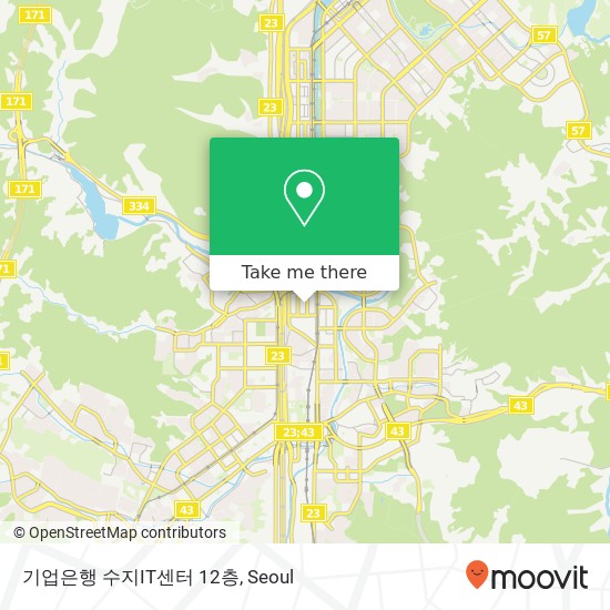 기업은행 수지IT센터 12층 map