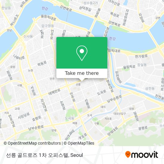 선릉 골드로즈 1차 오피스텔 map