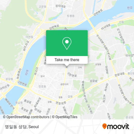 명일동 성당 map