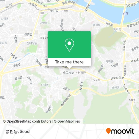 봉천동 map
