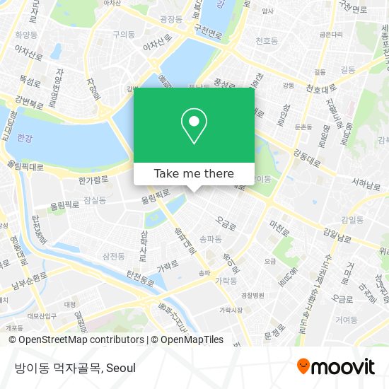 방이동 먹자골목 map