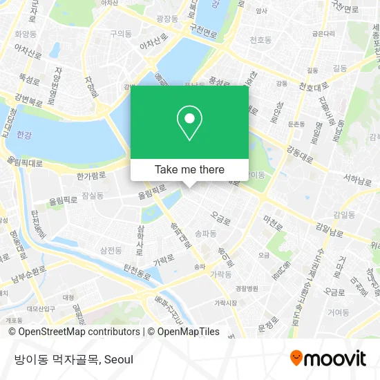 방이동 먹자골목 map