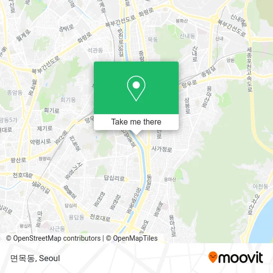 면목동 map