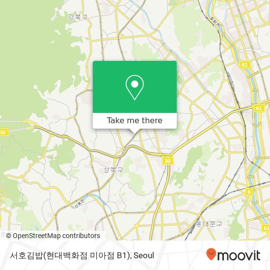 서호김밥(현대백화점  미아점 B1) map