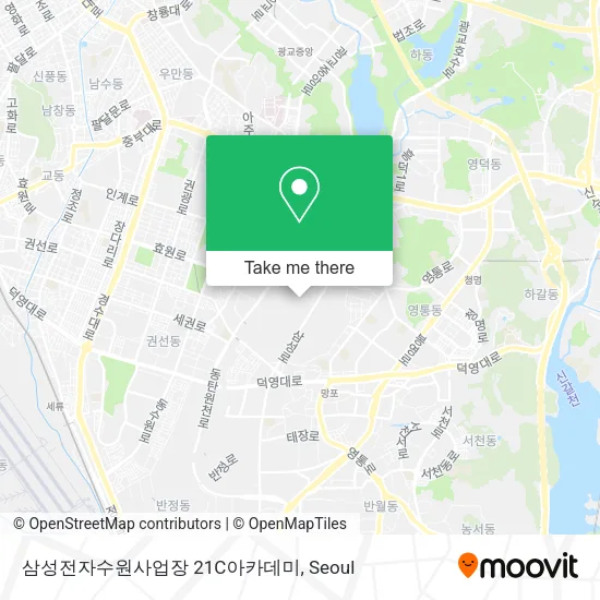 삼성전자수원사업장 21C아카데미 map
