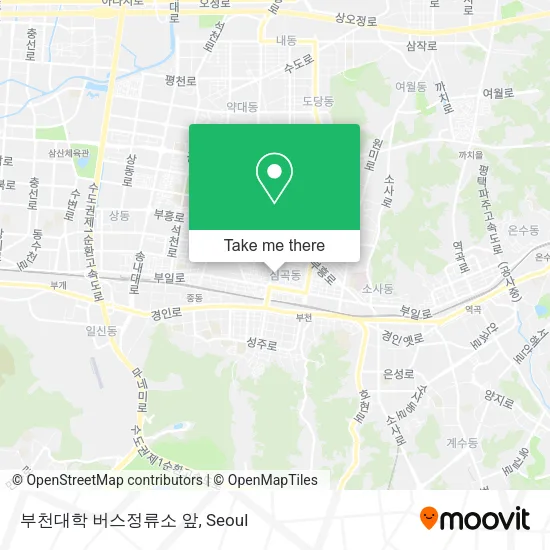 부천대학 버스정류소 앞 map
