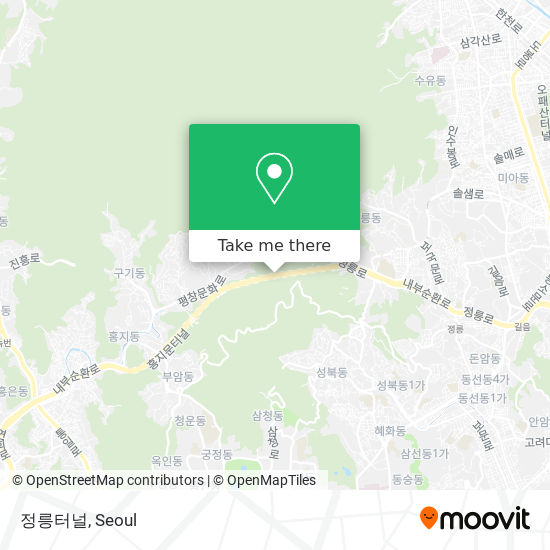 정릉터널 map