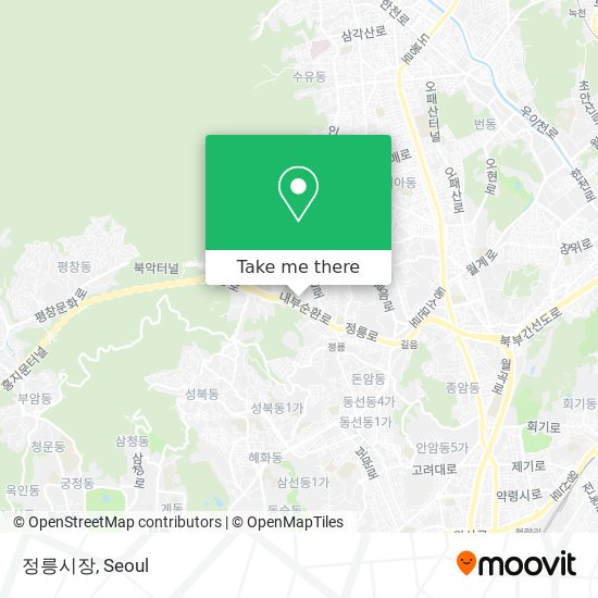 정릉시장 map