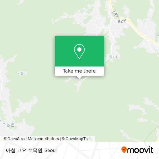 아침 고요 수목원 map