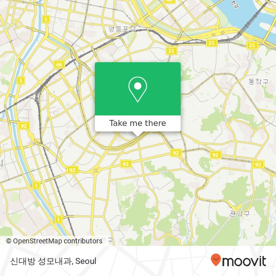 신대방 성모내과 map