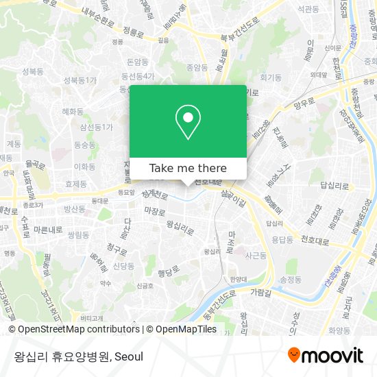 왕십리 휴요양병원 map