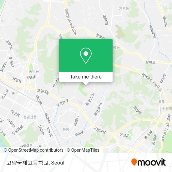 고양국제고등학교 map