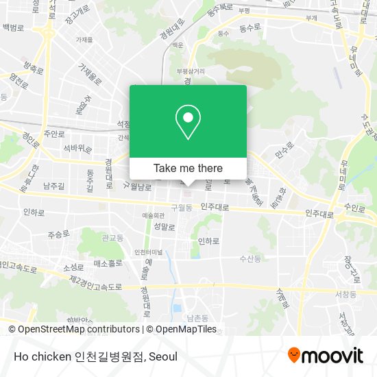 Ho chicken 인천길병원점 map