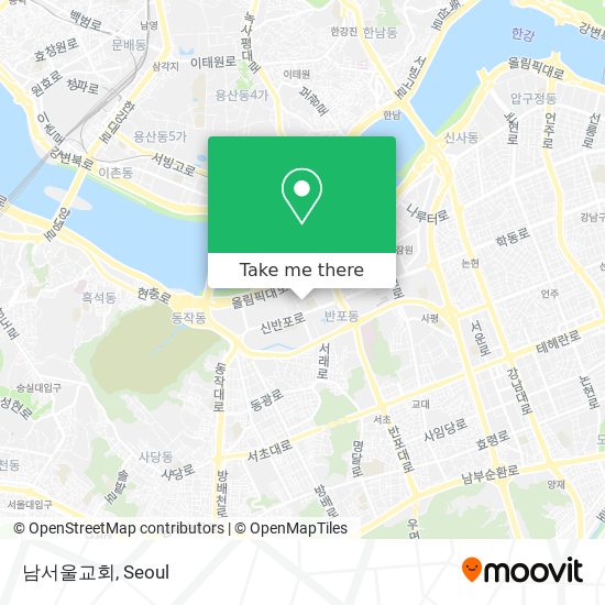 남서울교회 map