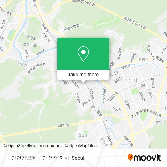 국민건강보험공단 안양지사 map