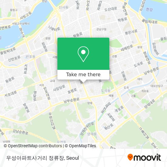 우성아파트사거리 정류장 map