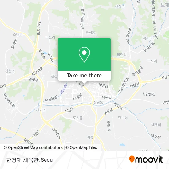 한경대 체육관 map
