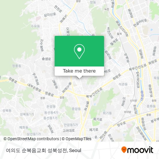 여의도 순복음교회 성북성전 map