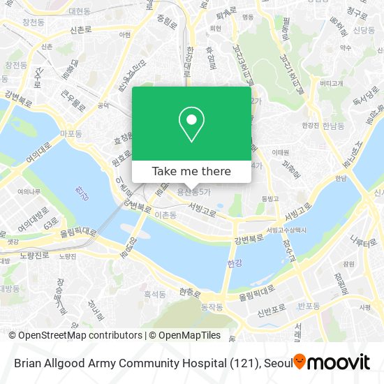 Brian Allgood Army Community Hospital (121) map