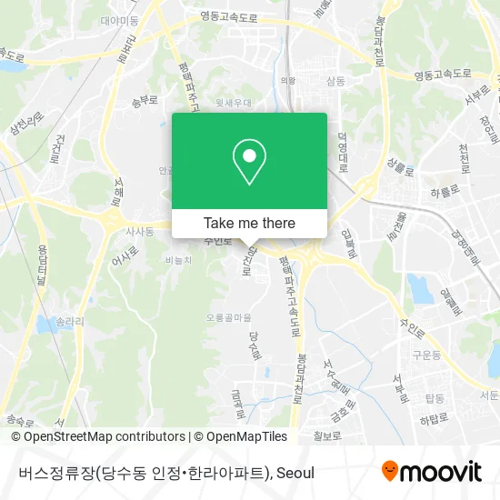 버스정류장(당수동 인정•한라아파트) map