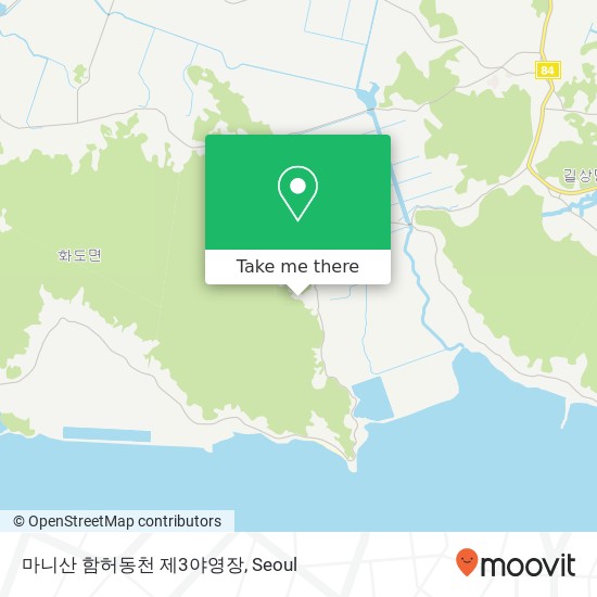 마니산 함허동천 제3야영장 map