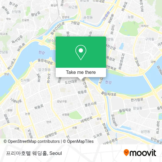 프리마호텔 웨딩홀 map