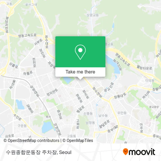 수원종합운동장 주차장 map