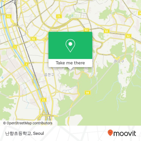 난향초등학교 map