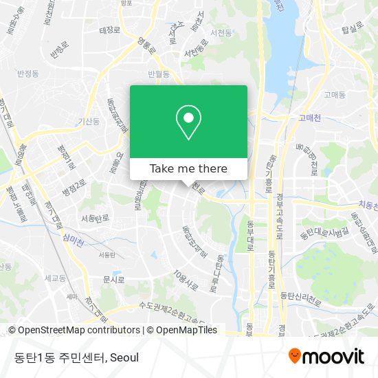 동탄1동 주민센터 map