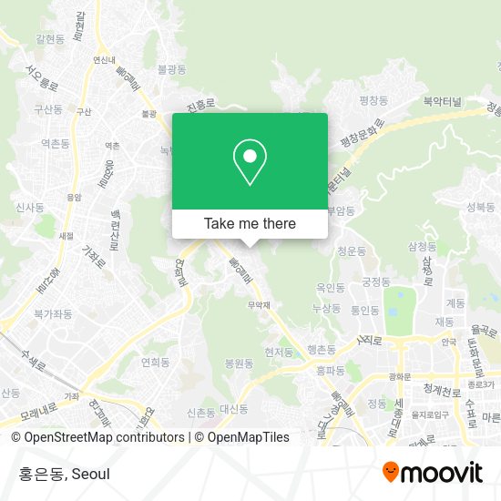 홍은동 map