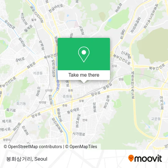봉화삼거리 map