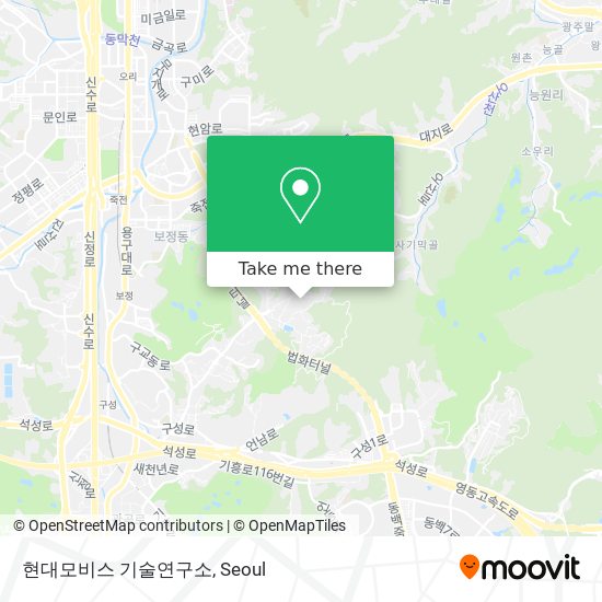 현대모비스 기술연구소 map