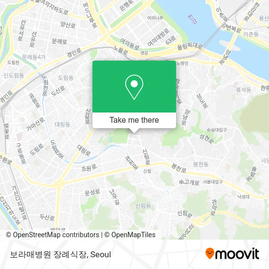 보라매병원 장례식장 map