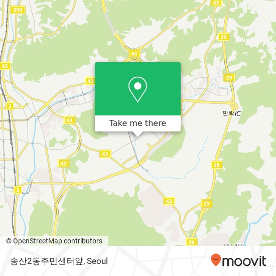 송산2동주민센터앞 map