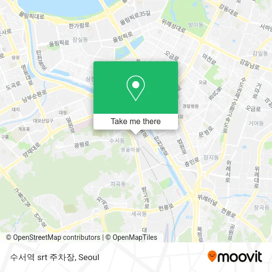 수서역 srt 주차장 map