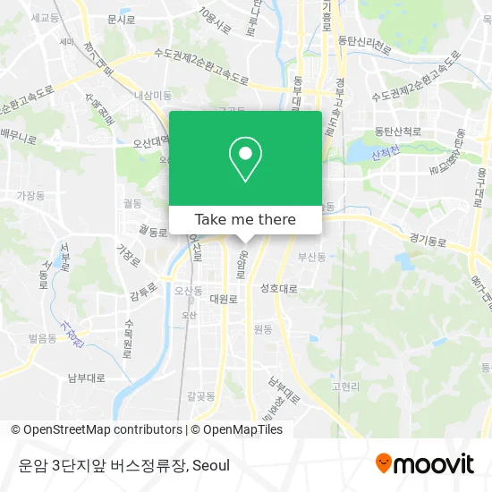 운암 3단지앞 버스정류장 map