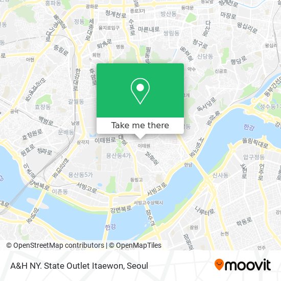 A&H NY. State Outlet Itaewon map