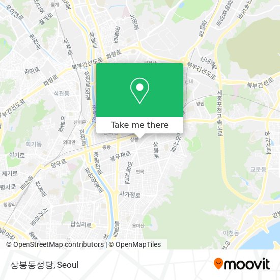 상봉동성당 map