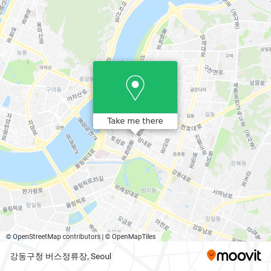 강동구청 버스정류장 map