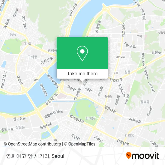 영파여고 앞 사거리 map