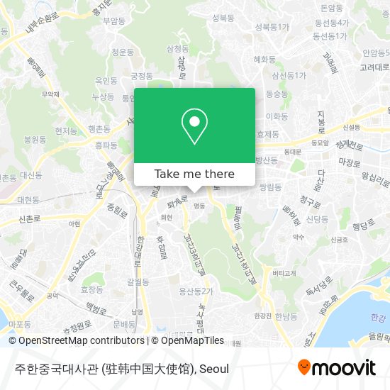 주한중국대사관 (驻韩中国大使馆) map